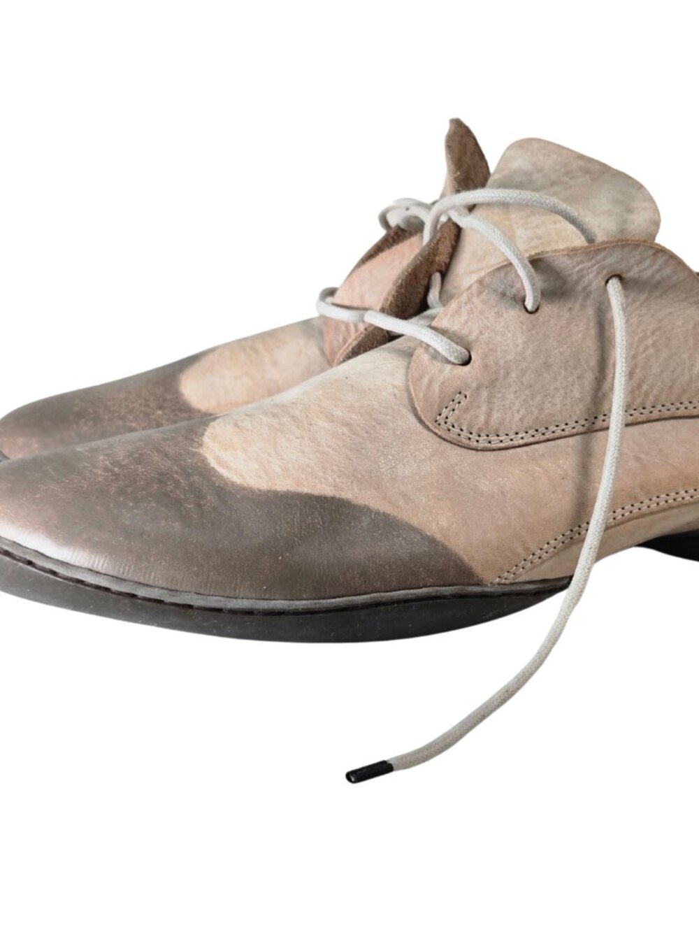 Trippen Mens beige and brown leather oxfords size 12